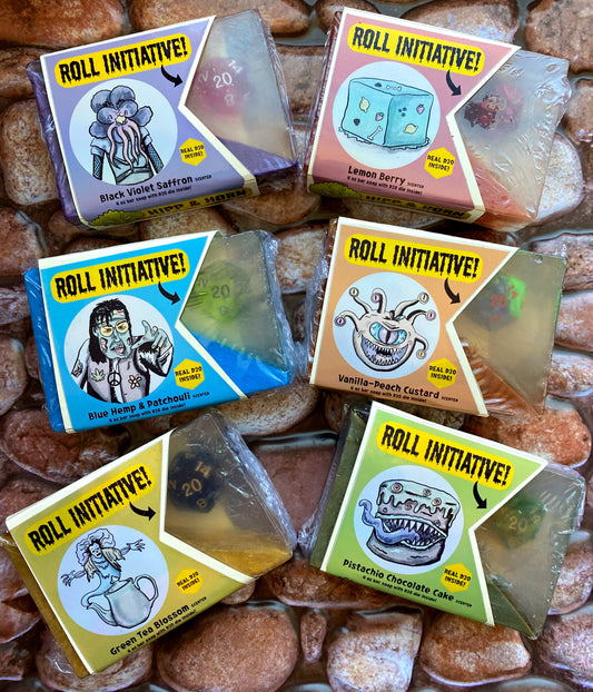 Roll Initiative! Soap Bar with Real d20